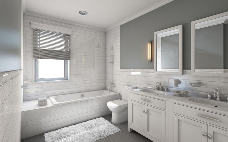 Modern Bathroom with Statement Wall